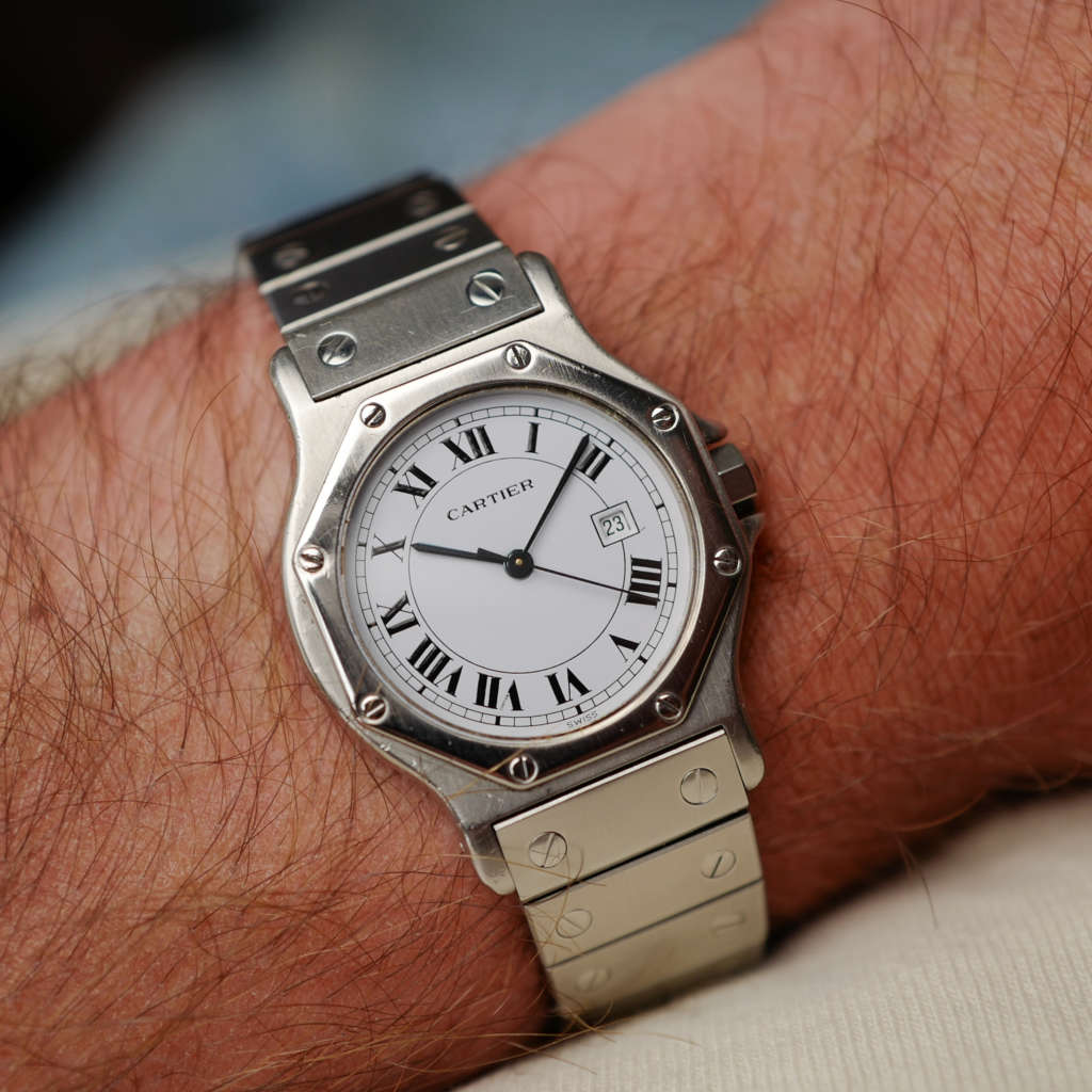 cafe-noir-montres-horloger-marseille-cartier-santos-octogonale-octo-2965-acier-homme-automatique-vintage-octo-grand-modèle-GM