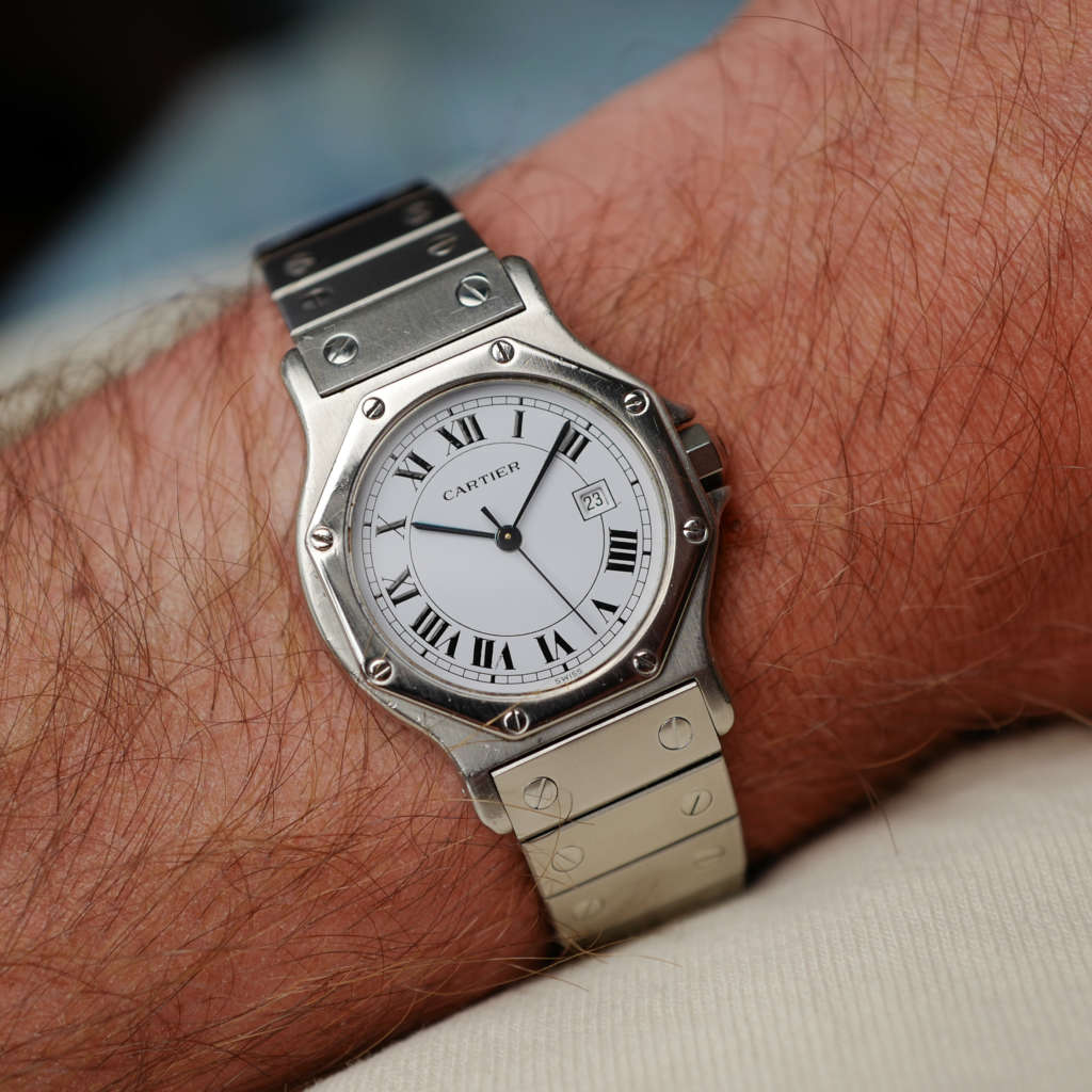 cafe-noir-montres-horloger-marseille-cartier-santos-octogonale-octo-2965-acier-homme-automatique-vintage-octo-grand-modèle-GM