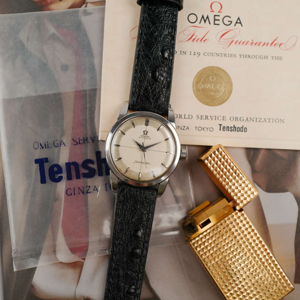 cafe-noir-montres-horloger-marseille-omega-Automatic-Seamaster-Omega-CK-2846-vintage-1960-papiers