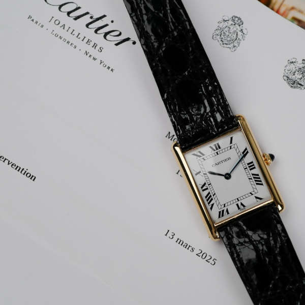 cafe-noir-marseille-montre-vintage-horloger-horlogerie-reparation-revision-cartier-tank-automatique-jumbo-or-massif-1970