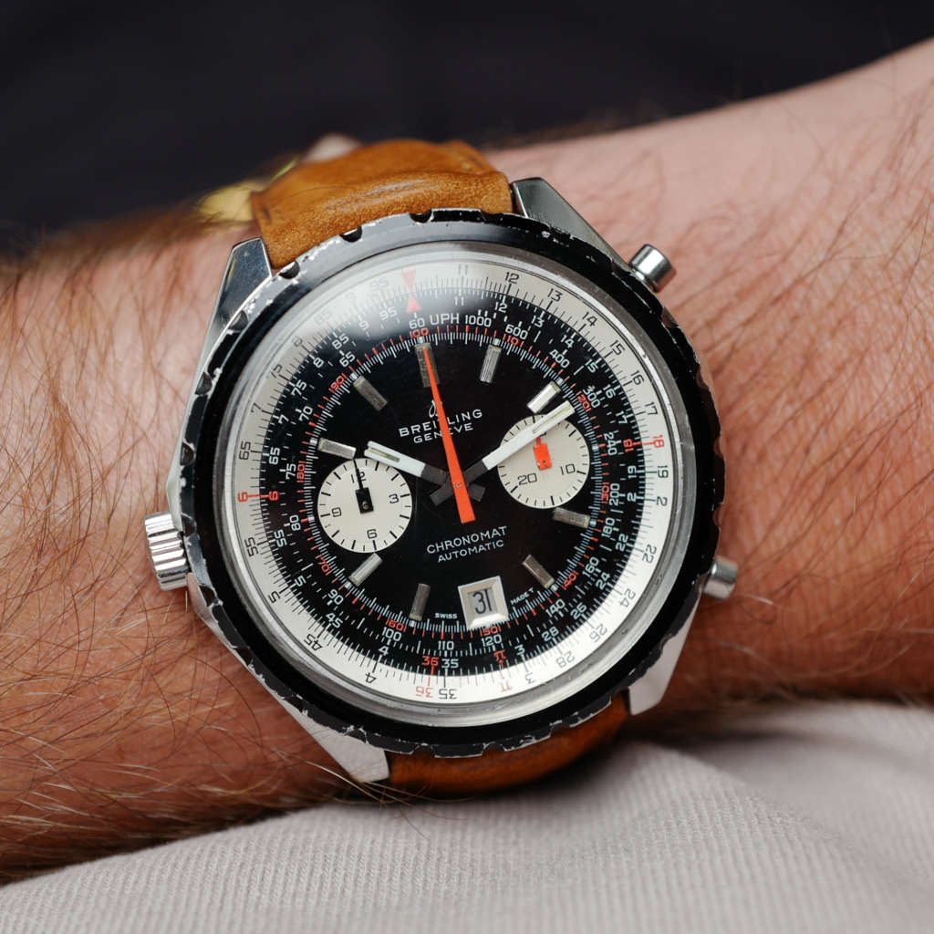 cafe-noir-montres-vintage-marseille-horloger-breitling-chronomat-pizza-calibre-11-vintage-1970
