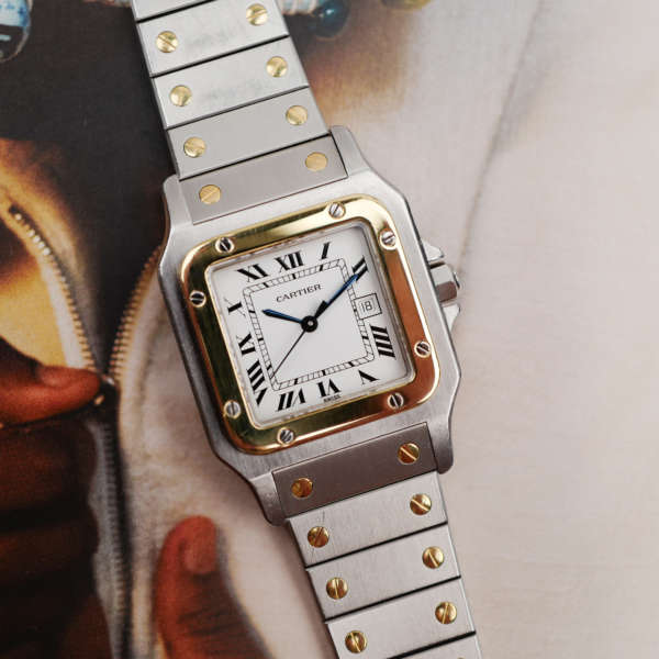 cafe-noir-montres-vintage-marseille-horloger-racaht-montre-cartier-santos-homme-ref-2961-or-et-acier-bicolore-vintage-1980
