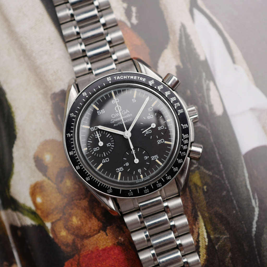 cafe-noir-montres-vintage-horloger-rachat-marseille-aix-omega-speedmaster-reduced-tritium-vintage-1993-full-set