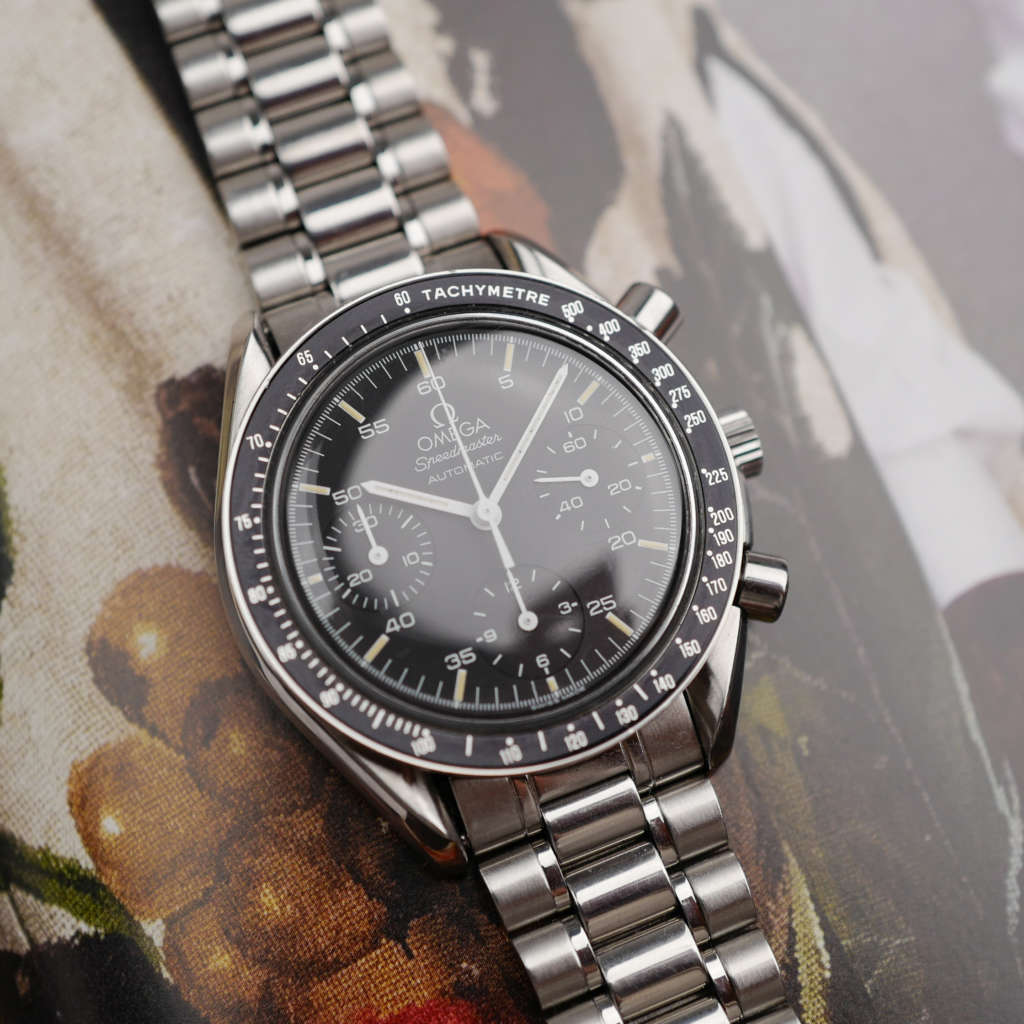 cafe-noir-montres-vintage-horloger-rachat-marseille-aix-omega-speedmaster-reduced-tritium-vintage-1993-full-set