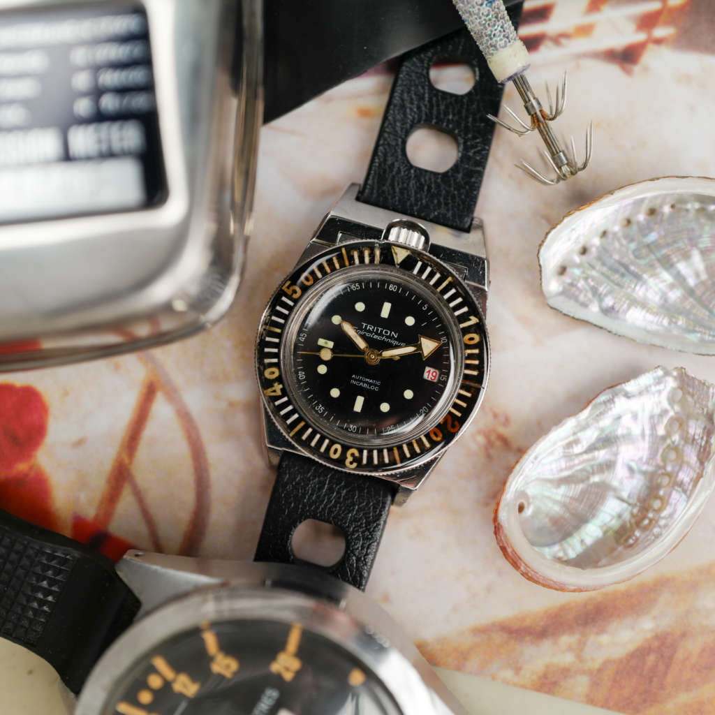 cafe-noir-montres-vintage-horloger-rachat-marseille-aix-triton-spirotechnique-plongeuse-cousteau-annees-1960