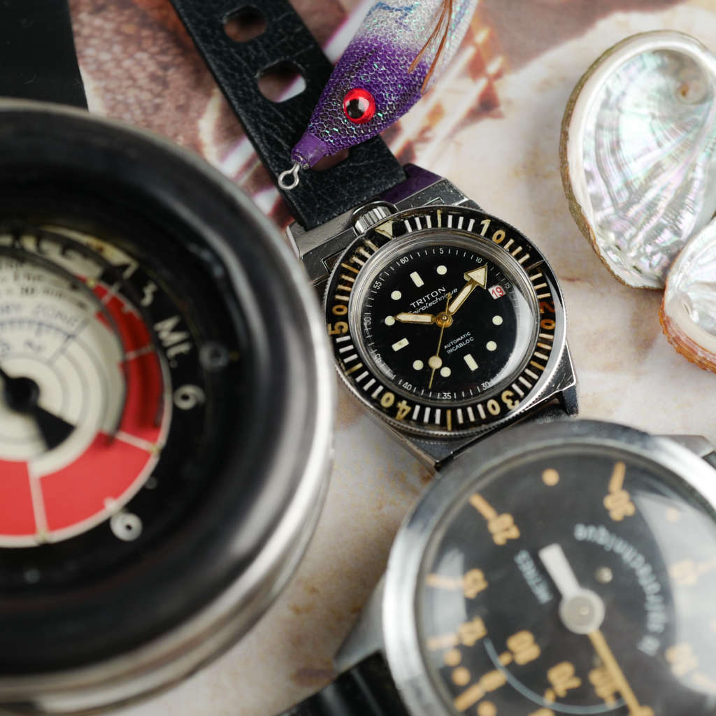 cafe-noir-montres-vintage-horloger-rachat-marseille-aix-triton-spirotechnique-plongeuse-cousteau-annees-1960