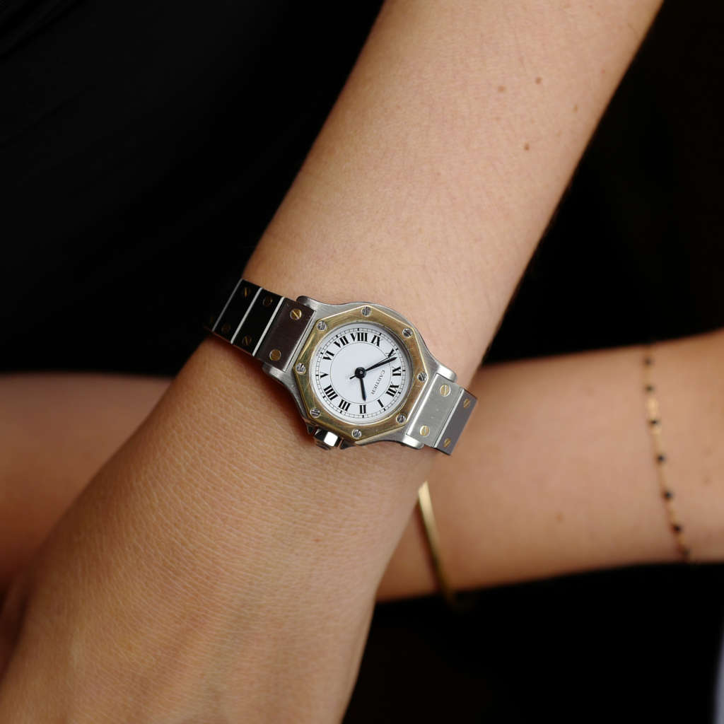 cartier-santos-mini-bicolore-automatique-vintage-1980-0907