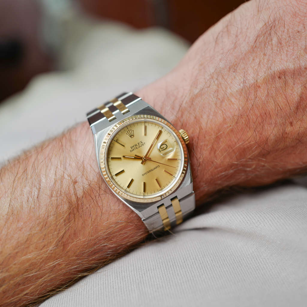 rolex-datejust-oysterquartz-ref-17013-cadran-doré-1979-jubilee-bicolore