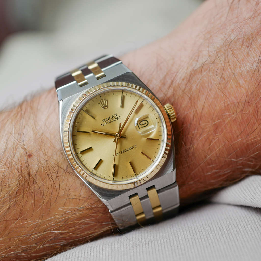rolex-datejust-oysterquartz-ref-17013-cadran-doré-1979-jubilee-bicolore