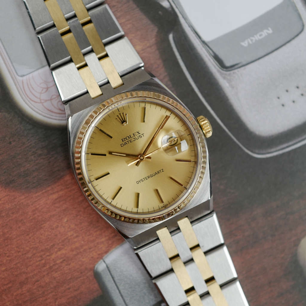 rolex-datejust-oysterquartz-ref-17013-cadran-doré-1979-jubilee-bicolore