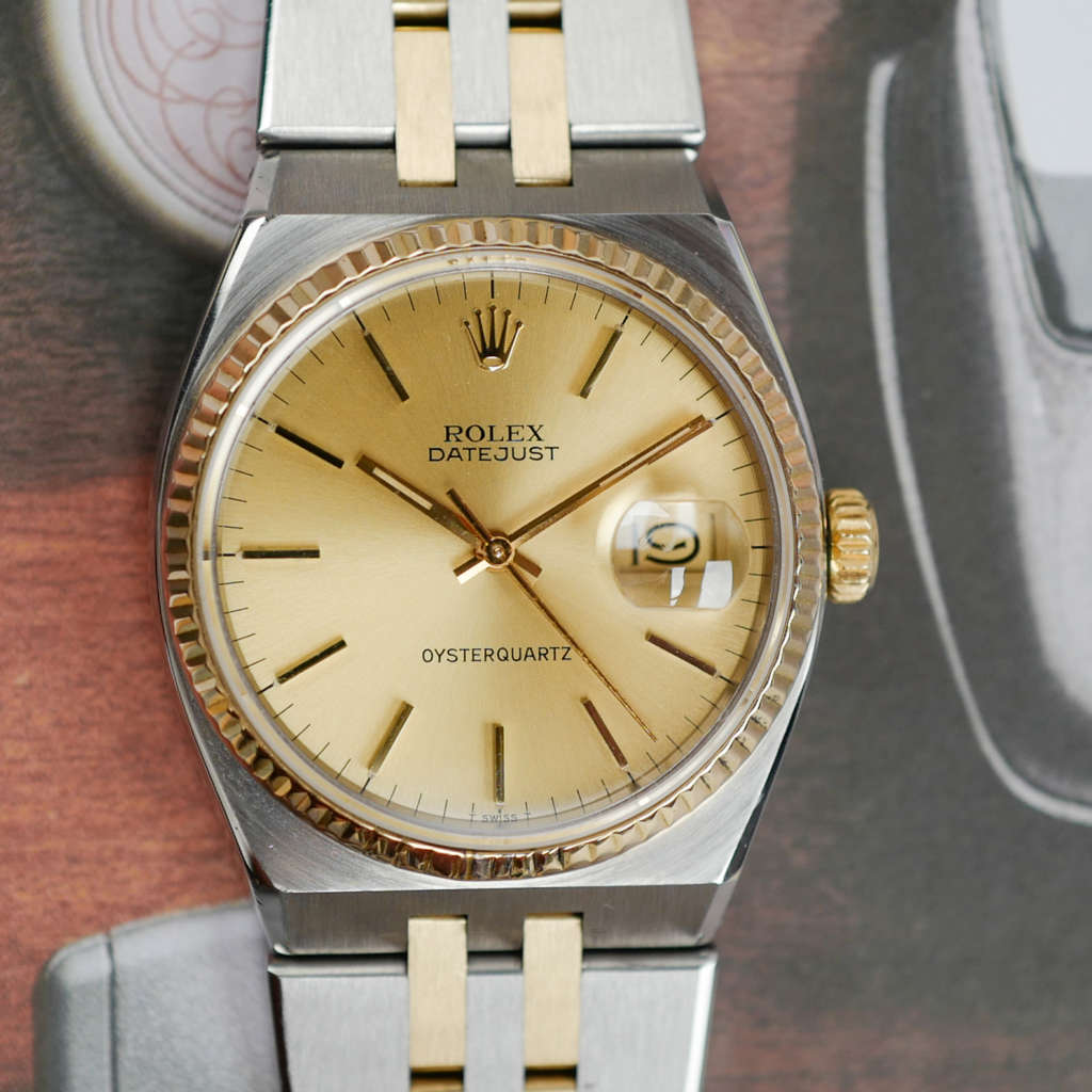 rolex-datejust-oysterquartz-ref-17013-cadran-doré-1979-jubilee-bicolore