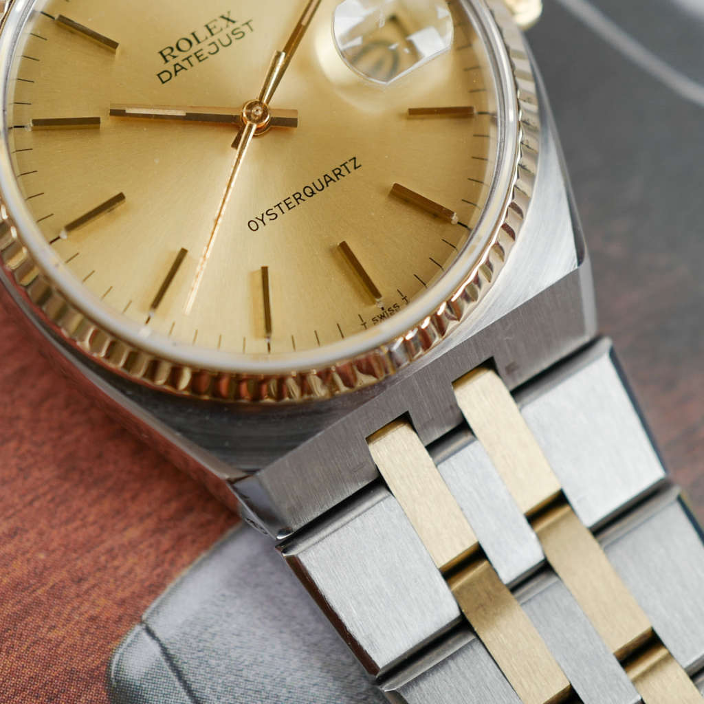 rolex-datejust-oysterquartz-ref-17013-cadran-doré-1979-jubilee-bicolore