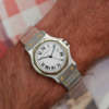 cafe noir montres horloger marseille boite papiers service full set Cartier Santos octogonale GM or et acier réf 2966 bicolore vintage 1990