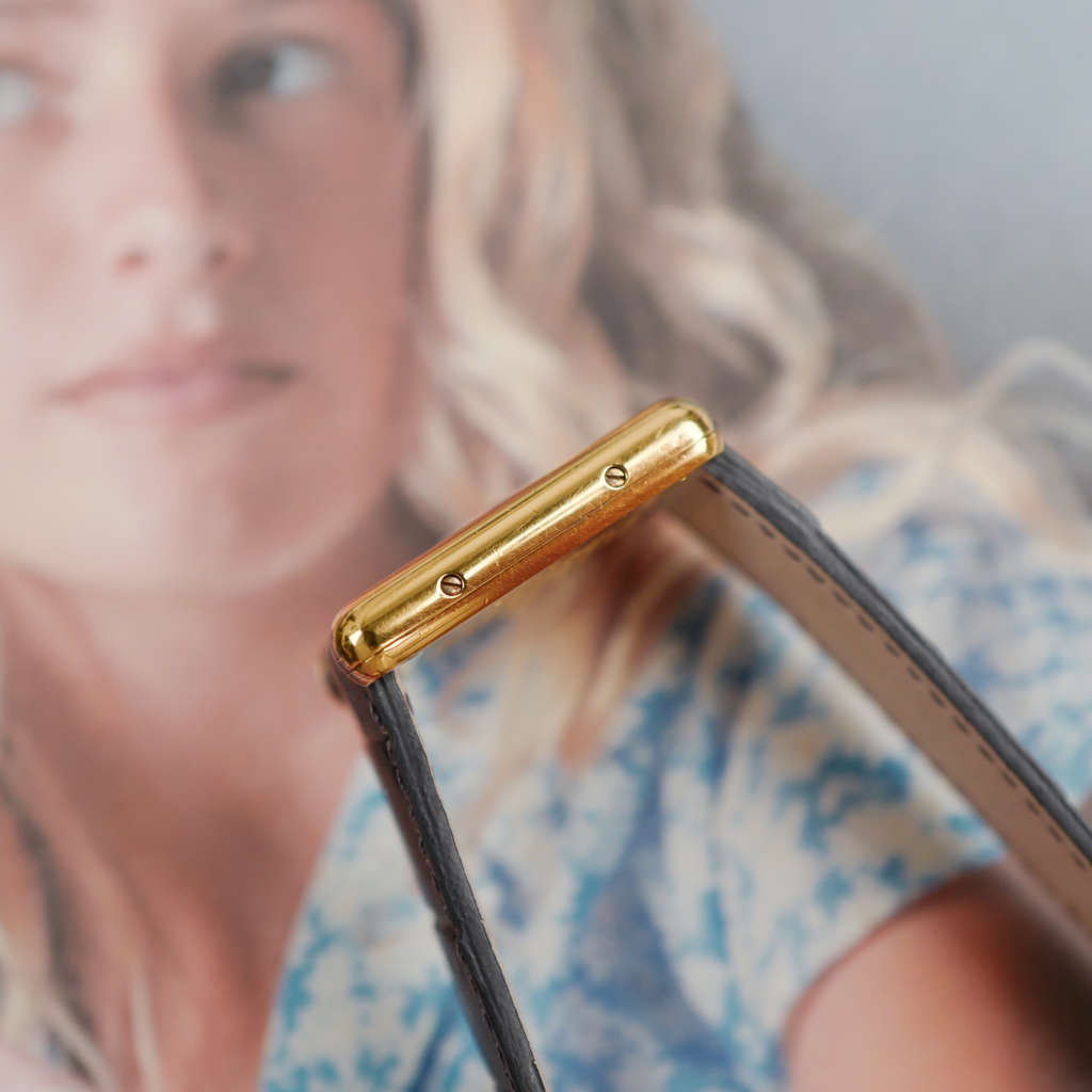 cafe noir montres horloger marseille cartier tank must mécanique pour femme vermeil petit modèle or chiffres romains bracelet vert full set