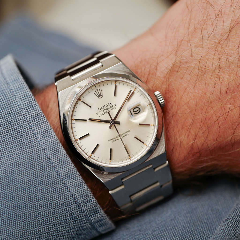 cafe noir montres horloger marseille rolex-datejust-oysterquartz-17000-cadran-blanc