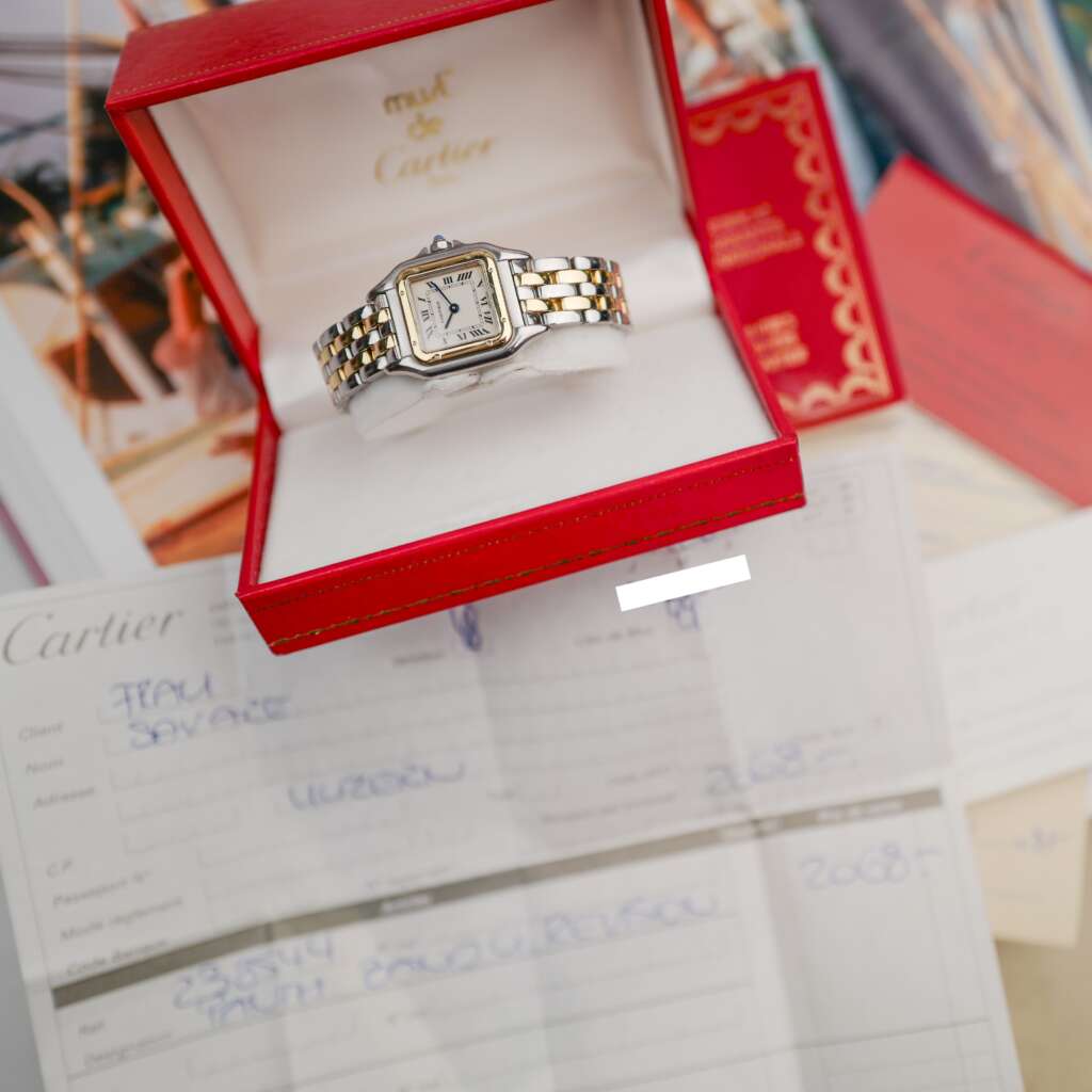 cafe-noir-montres-vintage-marseille-aix-horloger-cartier-panthere-bicolore-petit-modele-vintage-1990-or-acier