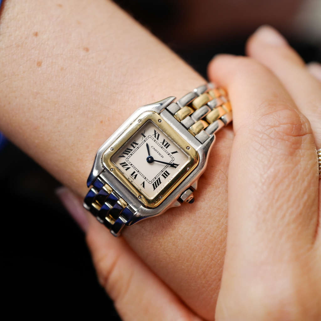 cafe-noir-montres-vintage-marseille-aix-horloger-cartier-panthere-bicolore-petit-modele-vintage-1990-or-acier