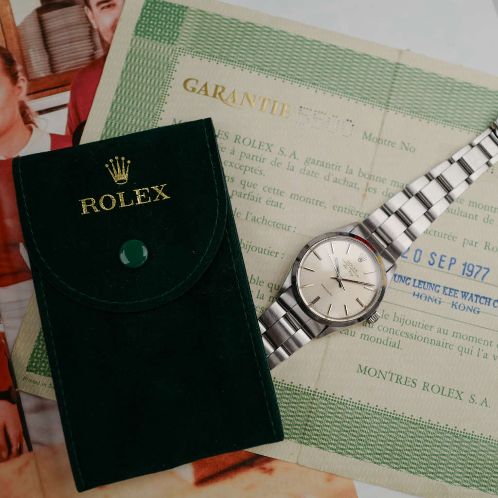 cafe-noir-montres-vintage-marseille-aix-horloger-rolex-air-king-ref-5500-papier-vintage-1977-oyster-perpetual-papers-tritium