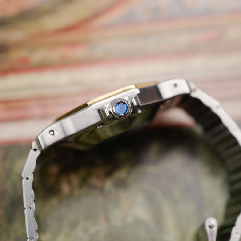 cafe-noir-montres-horloger-marseille-boite-papiers-service-full-set-Cartier-Santos-octogonale-GM-or-et-acier-réf-2966-bicolore-vintage