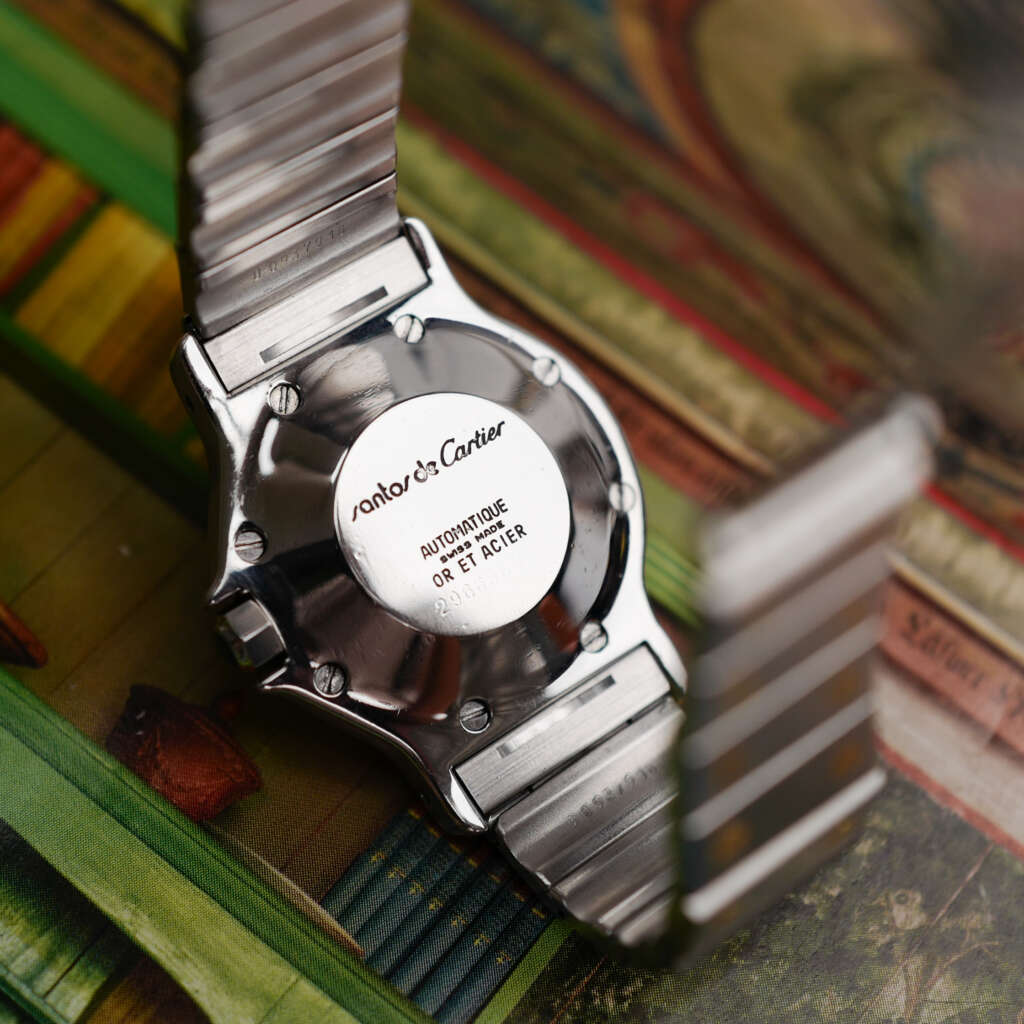 cafe-noir-montres-horloger-marseille-boite-papiers-service-full-set-Cartier-Santos-octogonale-GM-or-et-acier-réf-2966-bicolore-vintage