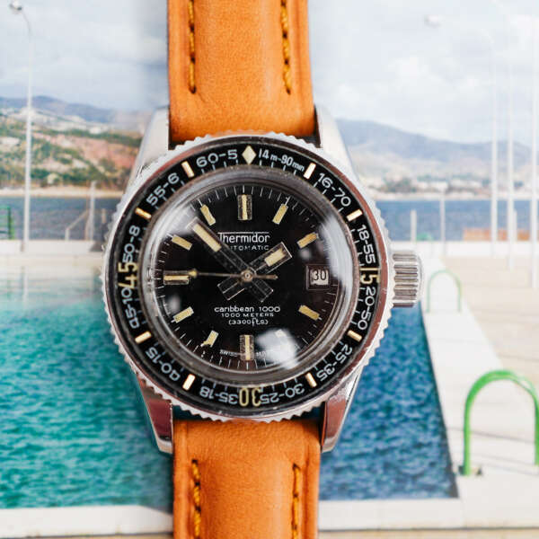 cafe-noir-montres-thermidor-caribbean-1000m-1000-mini-submariner-pour-femme-vintage-1980