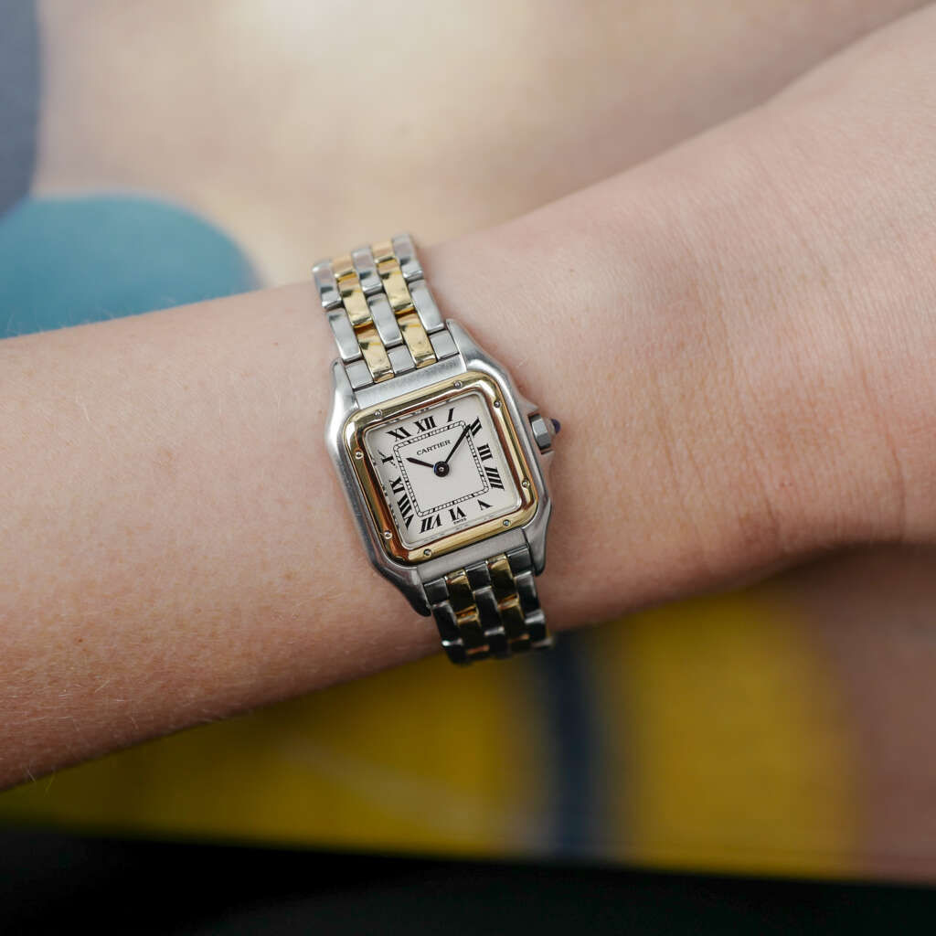 cafe-noir-montres-vintage-marseille-aix-horloger-cartier-panthere-bicolore-petit-modele-vintage-1990-or-acier
