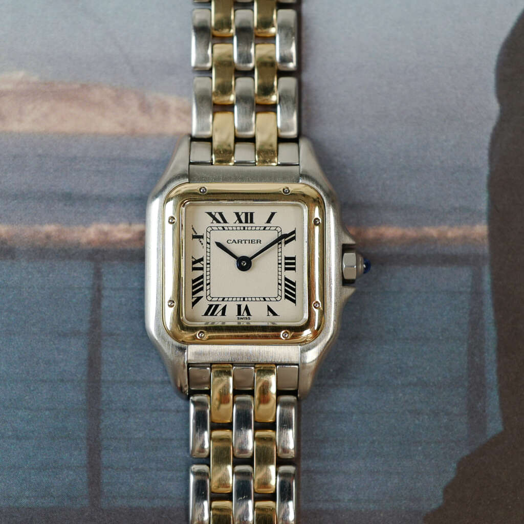 cafe-noir-montres-vintage-marseille-aix-horloger-cartier-panthere-bicolore-petit-modele-vintage-1990-or-acier