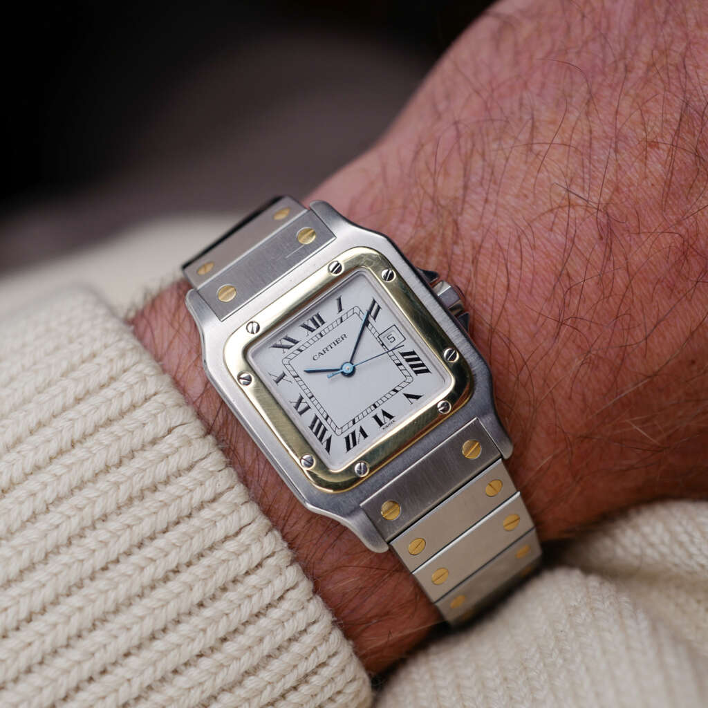 cartier-santos-homme-grand-modele-or-acier-vintage-1980-2671