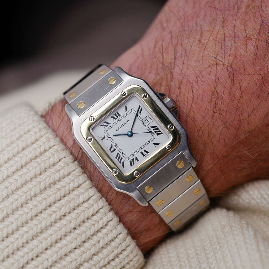 cartier-santos-homme-grand-modele-or-acier-vintage-1980-2671