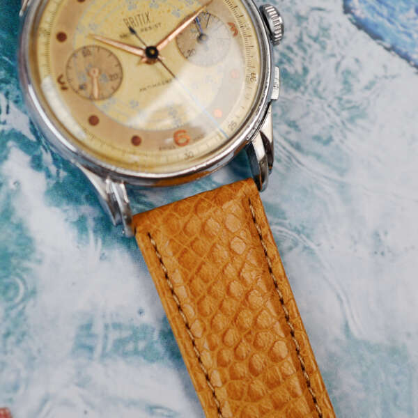 Chronographe Suisse Trois Boutons Des Années 1930 - Montre Bracelet Vintage Occasion