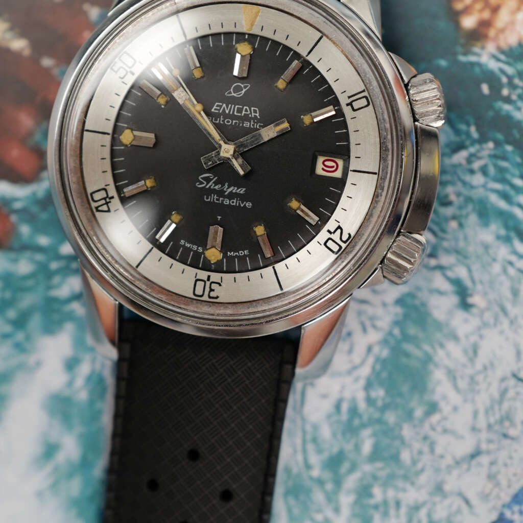 cafe-noir-montre-vintage-marseille-horloger-enicar-sherpa-ultradive-double-lollipop-automatique-1960