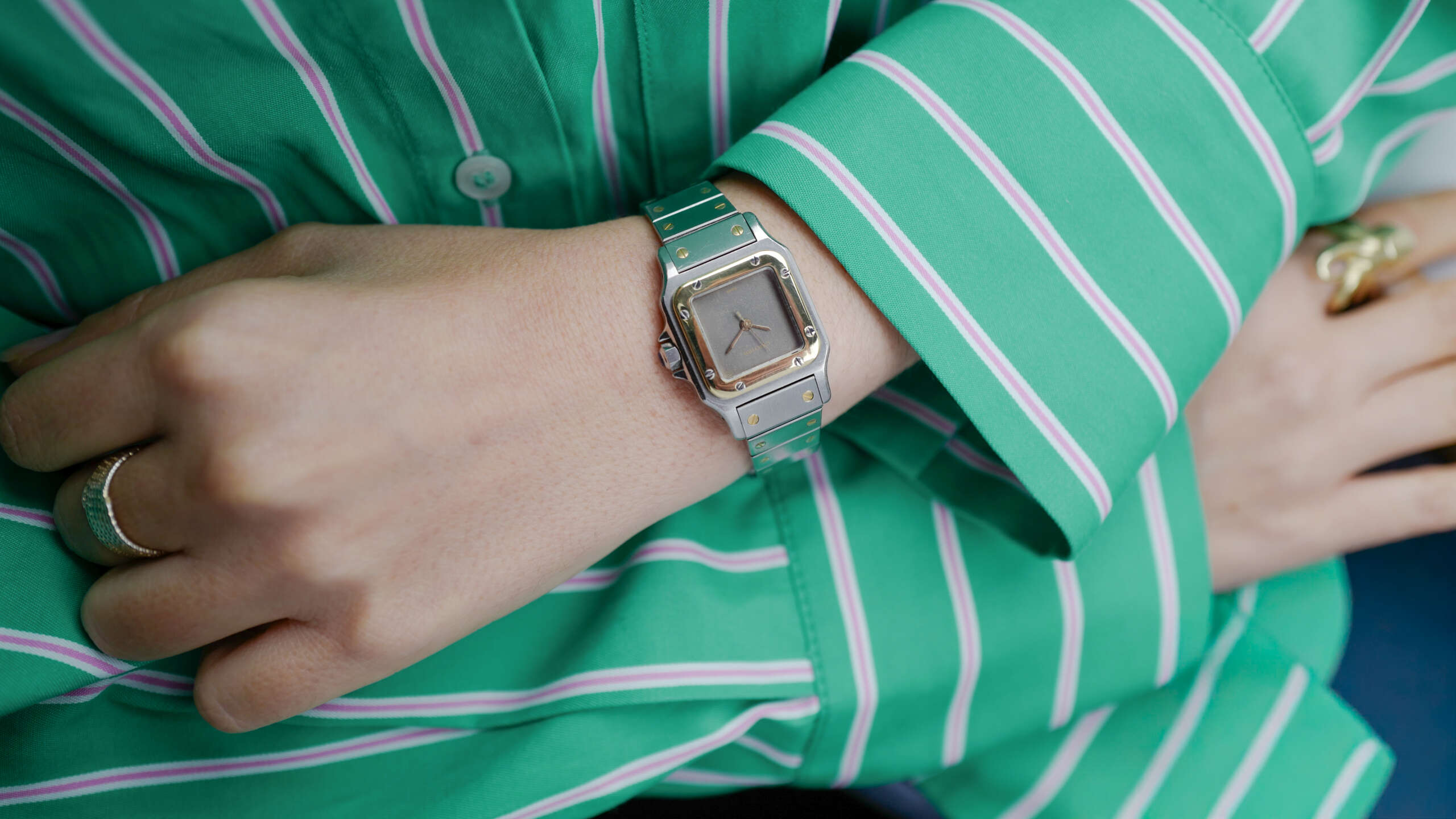 cafe-noir-montre-vintage-marseille-horloger-cartier-santos-ghost-petit-modele-femme-or-acier-1990