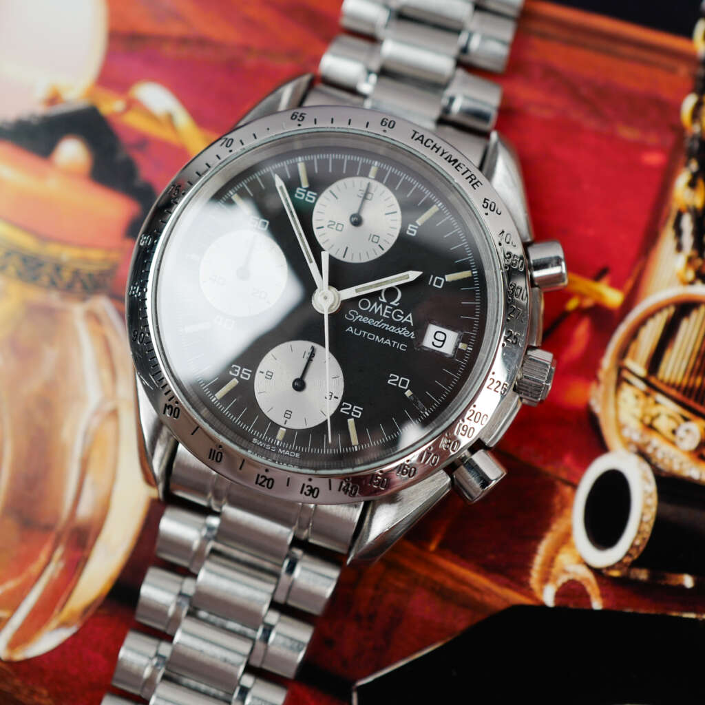 cafe-noir-montre-vintage-marseille-horloger-omega-speedmaster-date-reduced-3511-50-automatique-1993