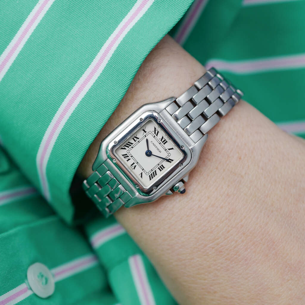cartier-panthere-petit-modele-tout-acier-pour-femme-vintage-1990