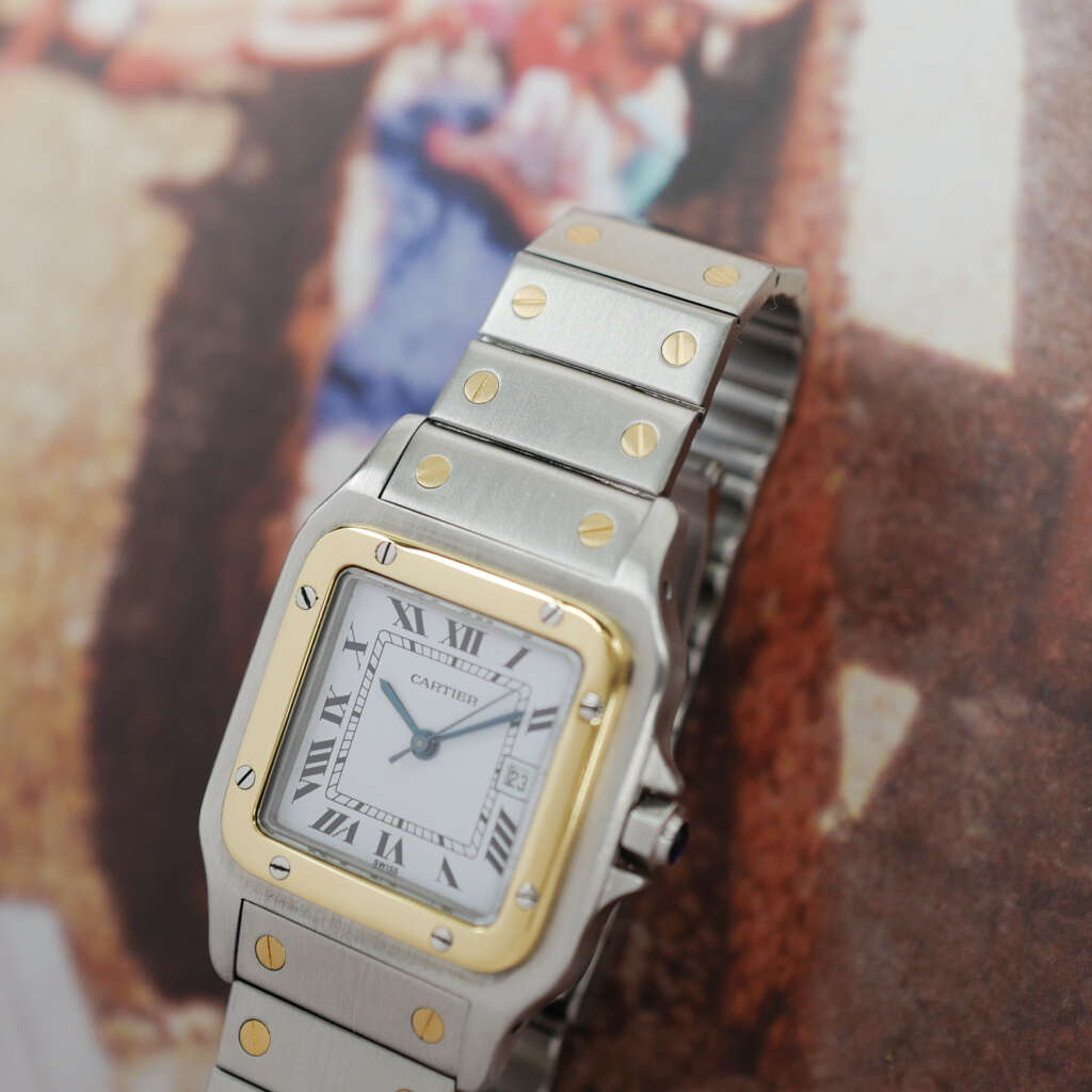 cartier-santos-homme-grand-modele-or-acier-vintage-1980_5 cartier-santos-homme-grand-modele-or-acier-vintage-1980
