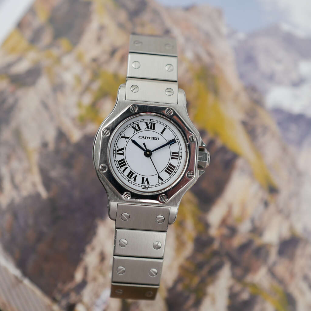 cartier-santos-mini-octogonale-ref-0906-petit-modele-acier-vintage-1980-femme
