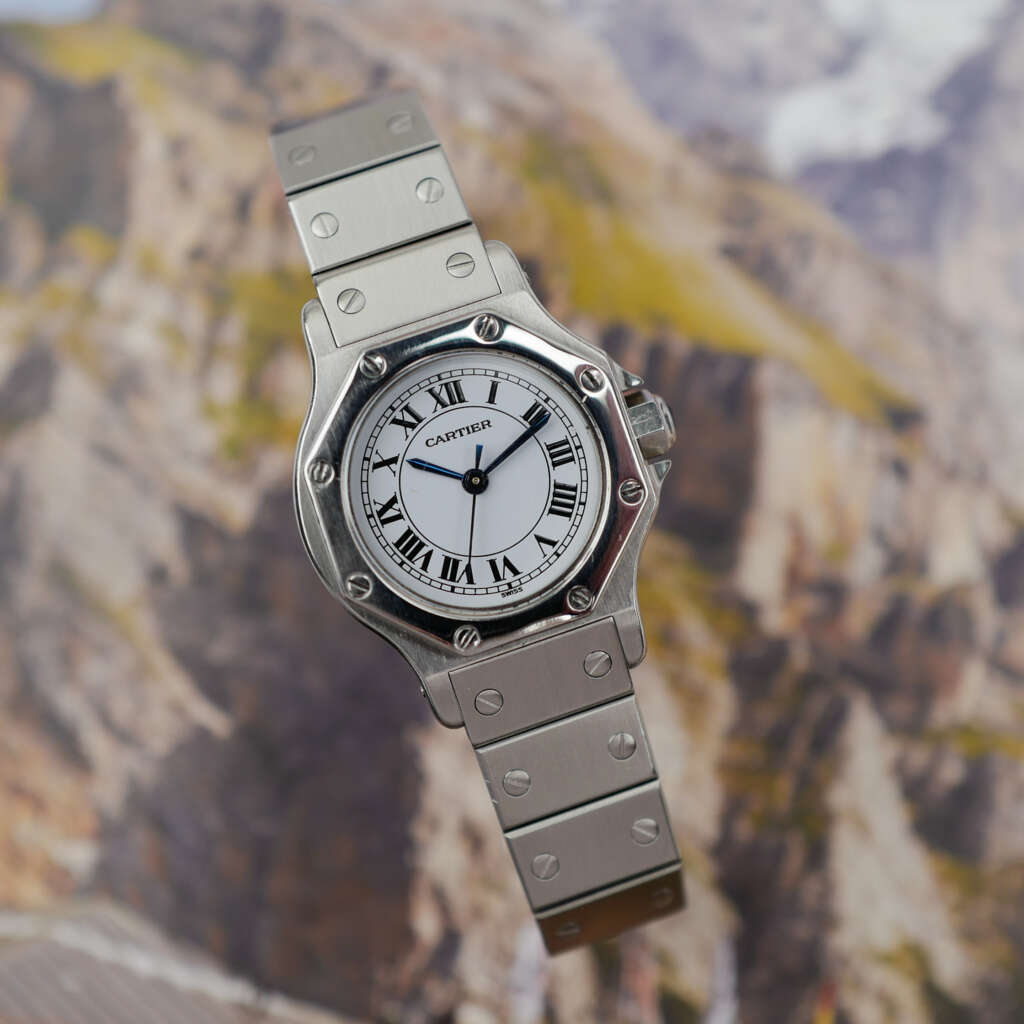cartier-santos-mini-octogonale-ref-0906-petit-modele-acier-vintage-1980-femme