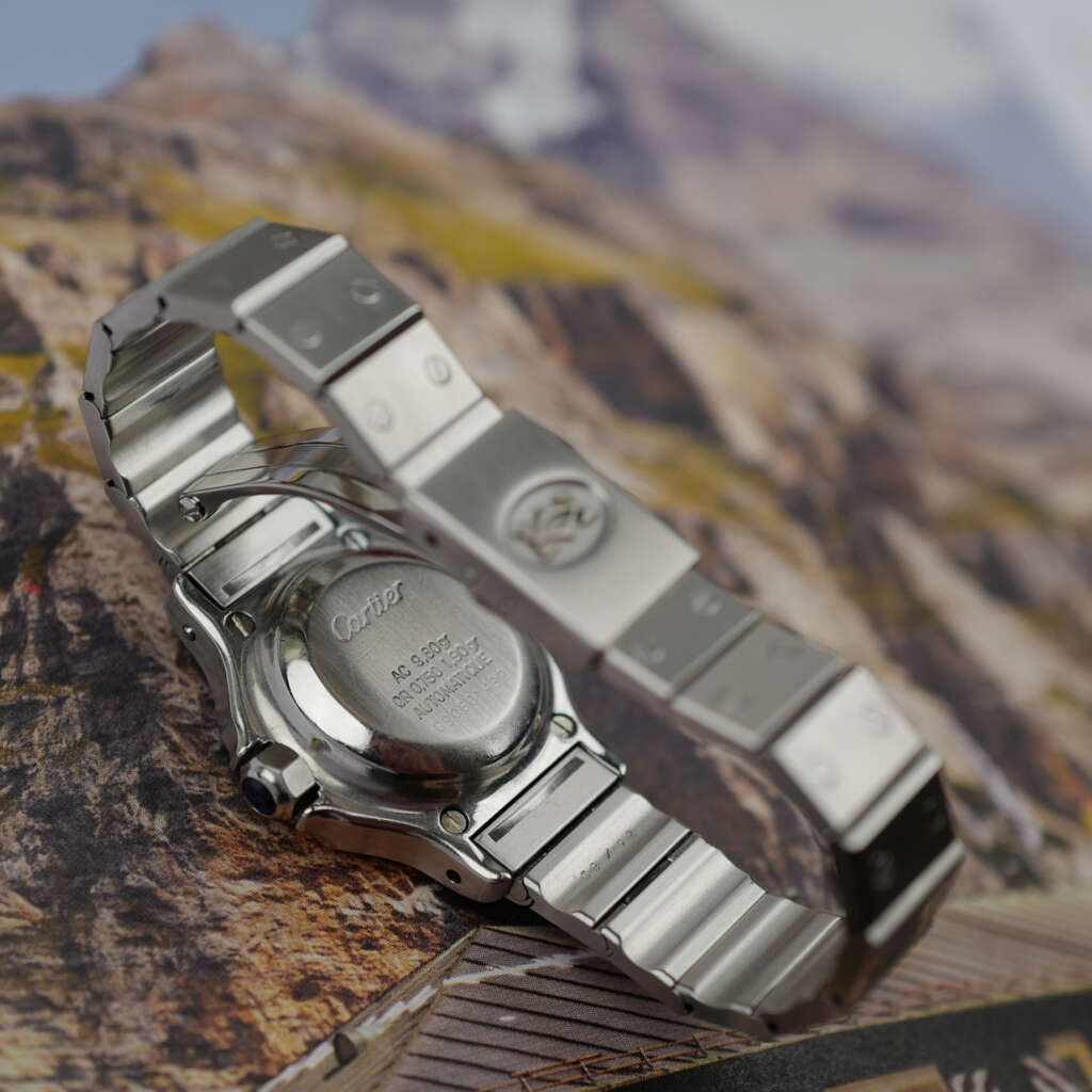 cartier-santos-mini-octogonale-ref-0906-petit-modele-acier-vintage-1980-femme