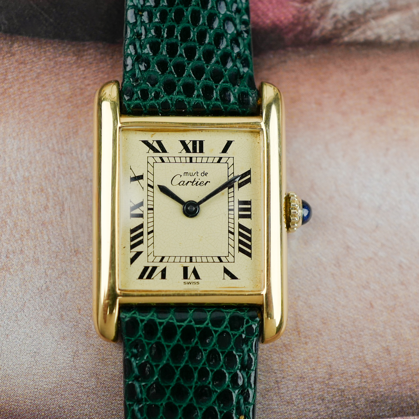 CARTIER Tank Must Mécanique « Chiffres Romains » pour femme (Vintage 1980)