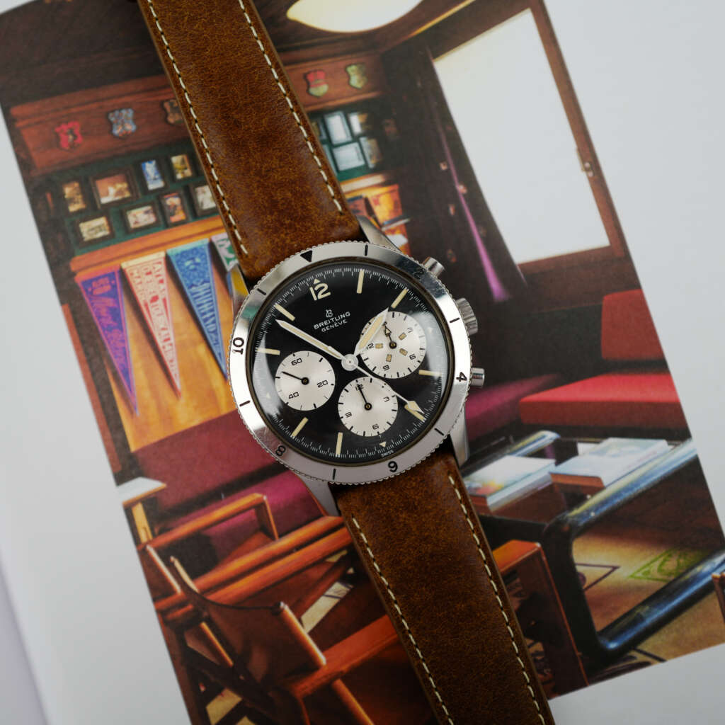 cafe-noir-montre-vintage-marseille-horloger-breitling-chronographe-765-avi-raquel-welch-1969