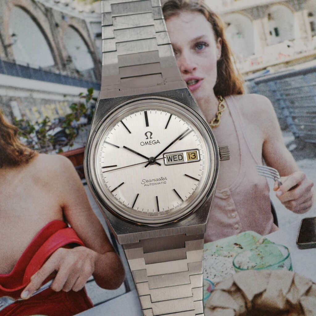 cafe-noir-montres-marseille-horloger-omega-seamaster-vintage-1973-automatique-integré-day-date