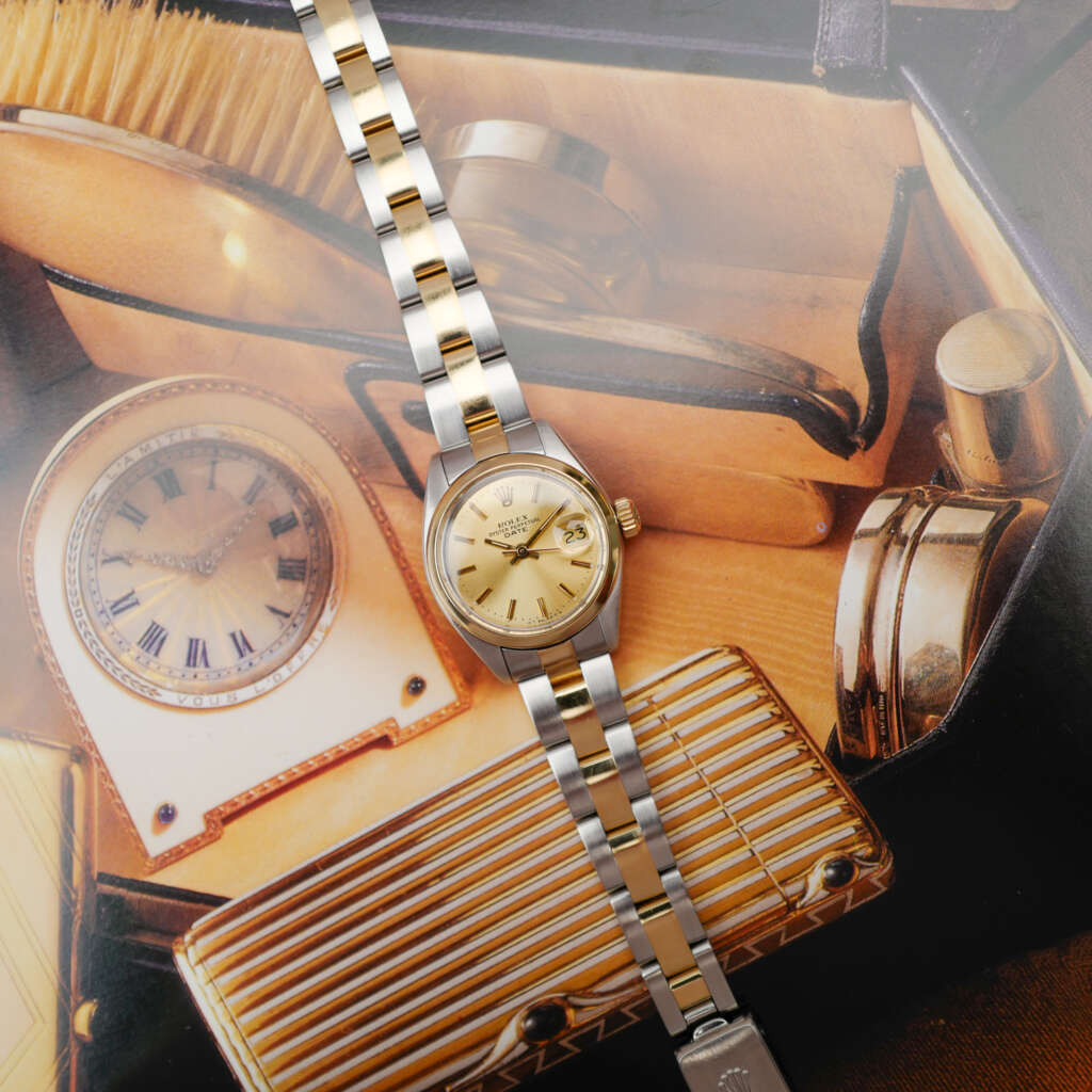 cafe-noir-montre-vintage-marseille-horloger-rolex-lady-date-6916-or-acier-1977