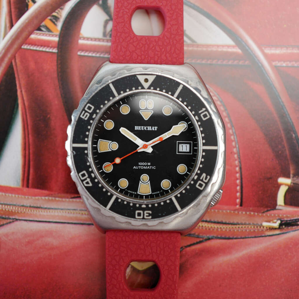 cafe-noir-montre-vintage-marseille-horloger-beuchat-marseille-1000m-marine-nationale-1980
