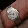 cafe-noir-montre-vintage-marseille-horloger-cartier-santos-octogonale-quartz-bicolore-1990