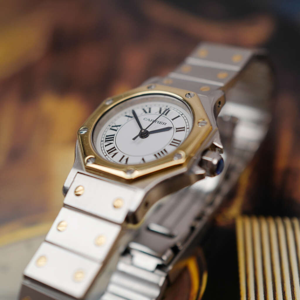 cartier-santos-mini-octogonale-ref-0907-modele-bicolore-vintage-1980-automatique