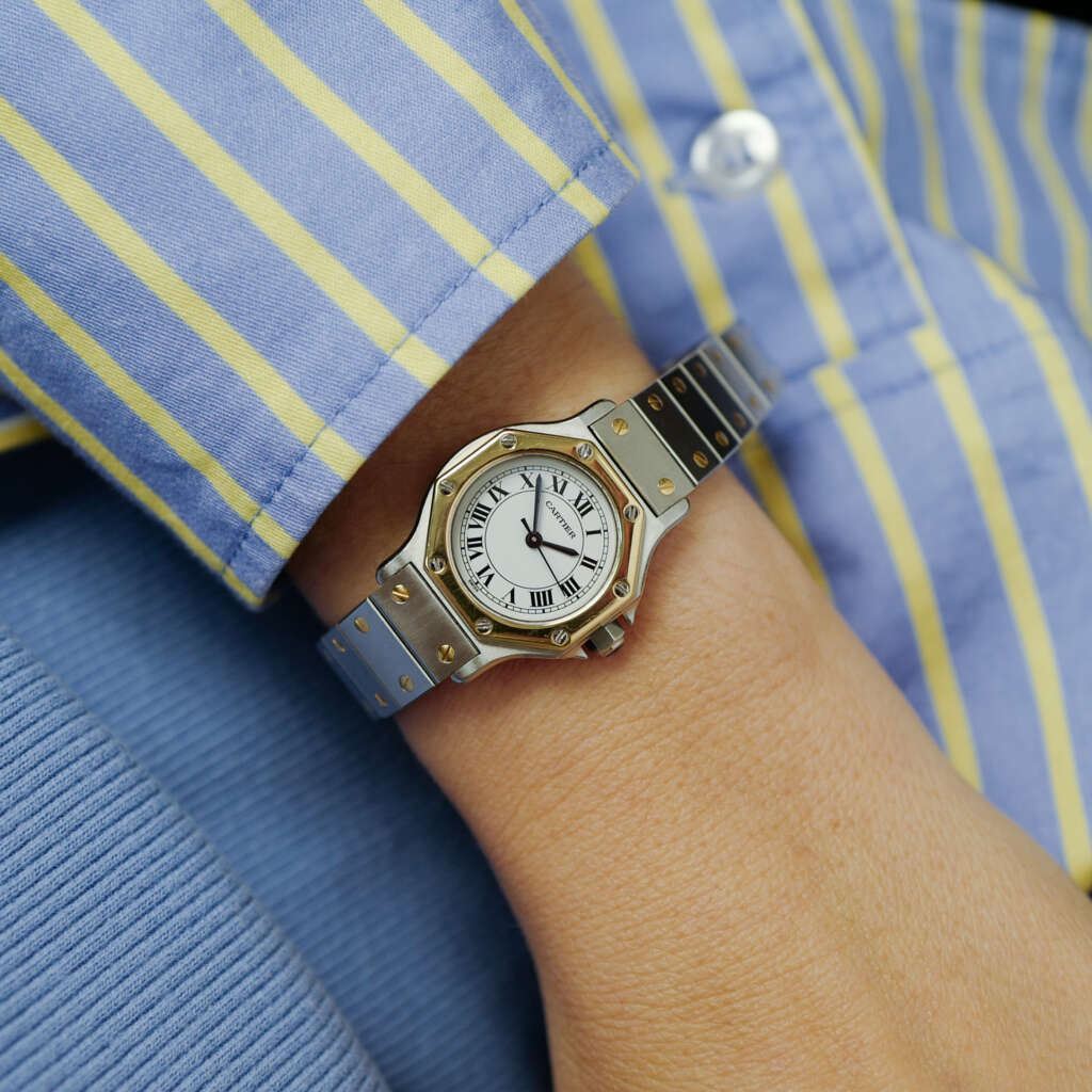 cartier-santos-mini-octogonale-ref-0907-modele-bicolore-vintage-1980-automatique