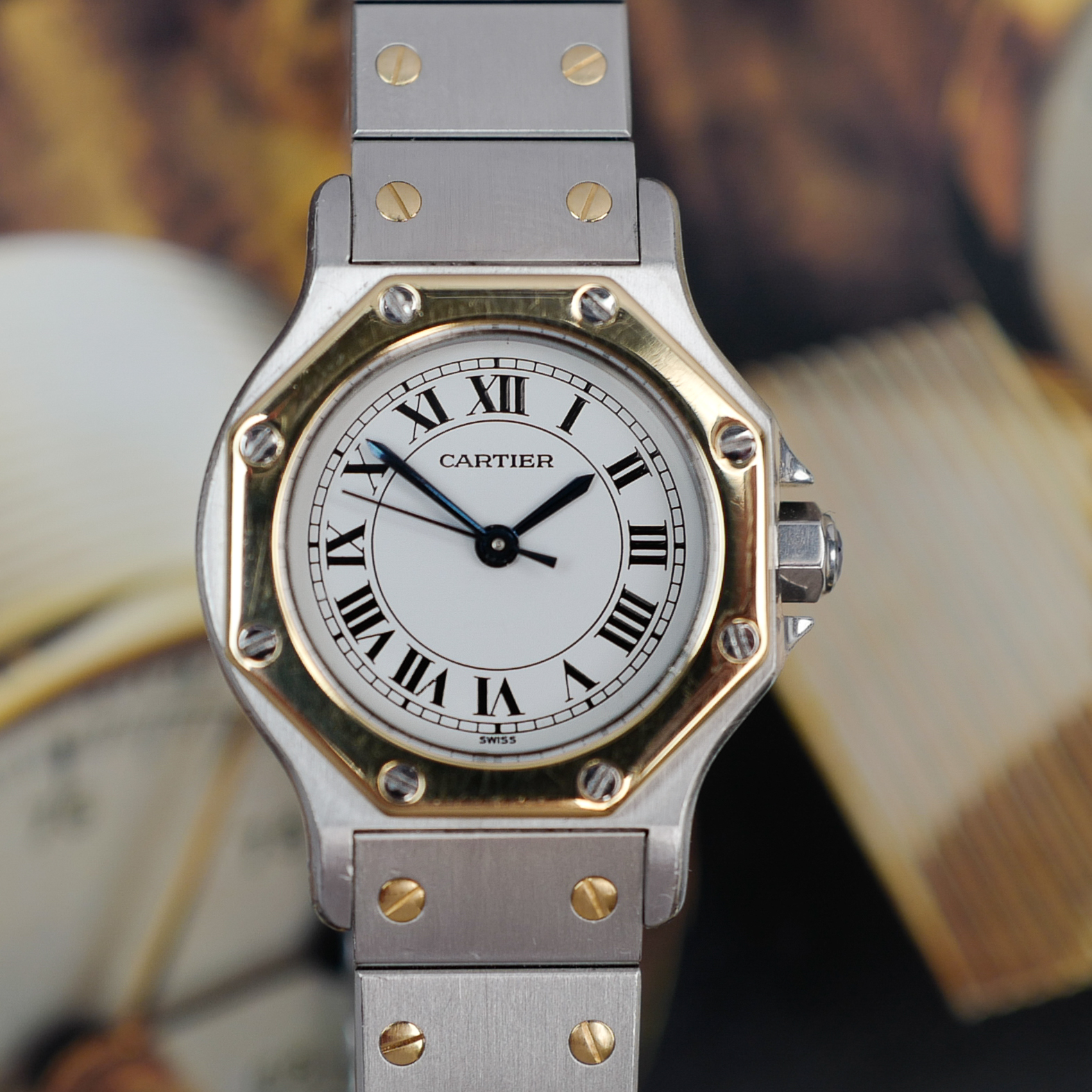 CARTIER Santos mini-Octogonale – Réf. 0907 « Modèle bicolore » (Vintage 1980)
