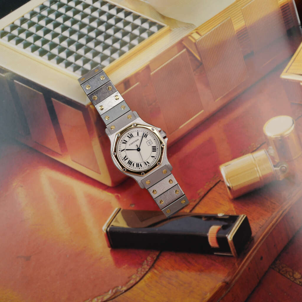 cartier-santos-octogonale-gm-bicolore-ref-2966-vintage-1990-homme-femme
