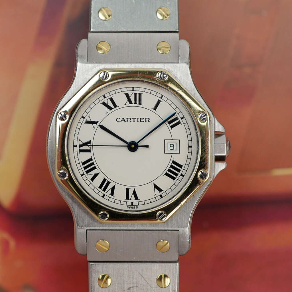 cartier-santos-octogonale-gm-bicolore-ref-2966-vintage-1990-homme-femme