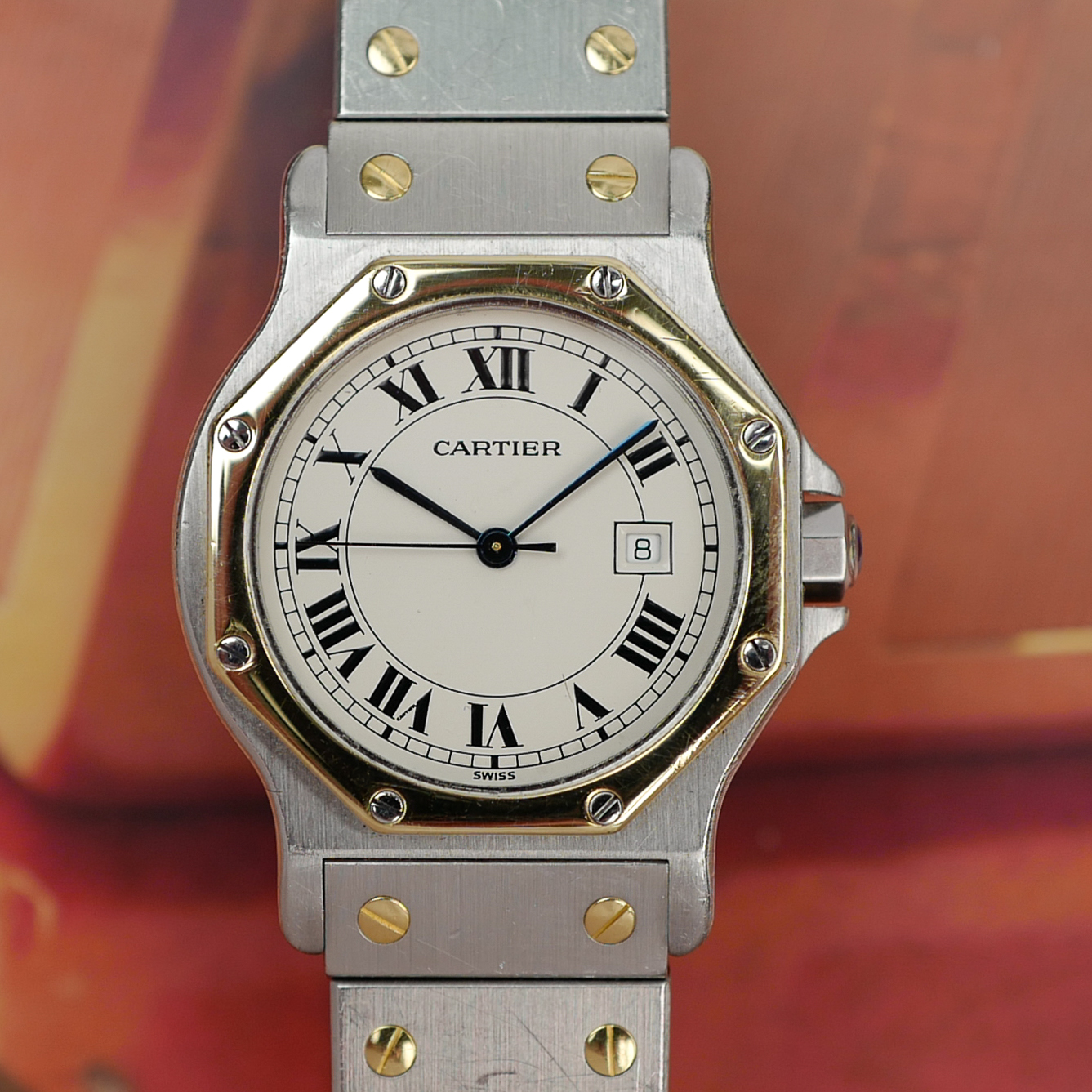 CARTIER Santos Octogonale GM « Bicolore » – Réf. 2966 (Vintage 1990)